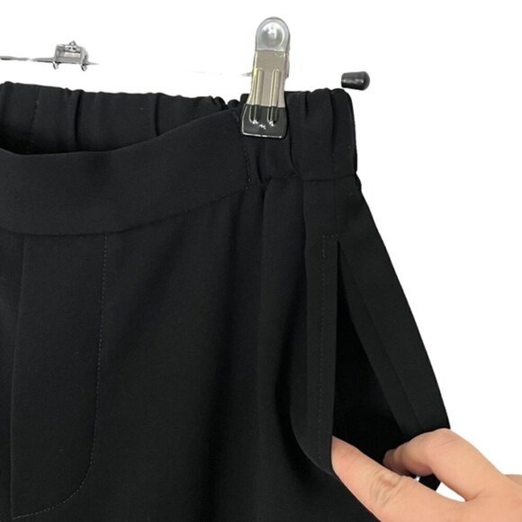 Nili Lotan Cropped Slouchy Pants Black Women’s Size 0 Elastic Waist Pleated - Picture 5 of 14